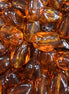 Nugget acryl kraal - transparant amber