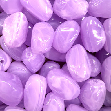 Nugget acryl kraal - lila