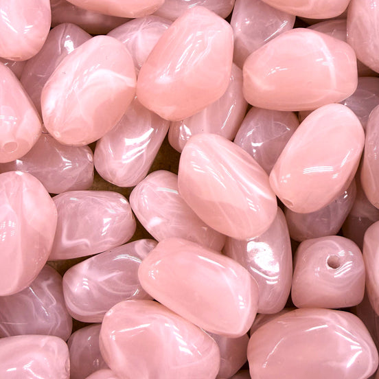 Nugget acryl kraal - licht roze