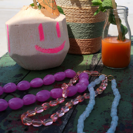 Kralenketting - chunky fuchsia