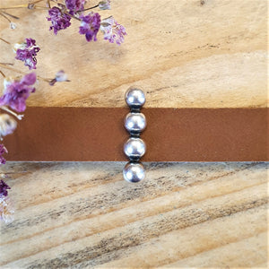 Schuiver 10 mm DQ zilver met 4 bolletjes