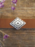 Schuiver 10 mm DQ zilver boho ruit