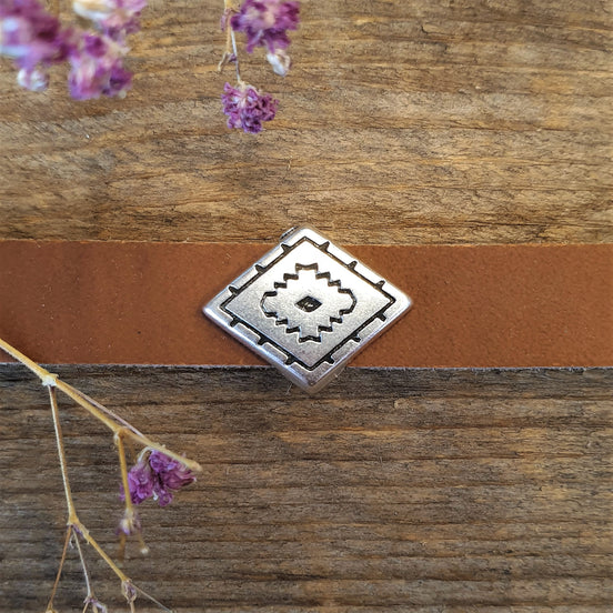 Slider 10 mm DQ Silber Boho Diamant