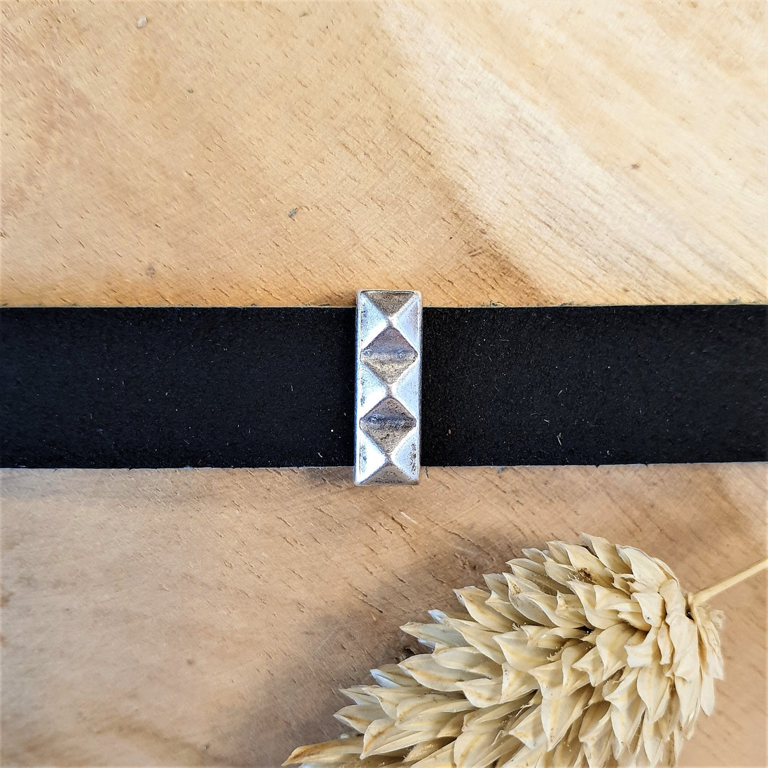 Slider 10mm DQ silber mit Spikes