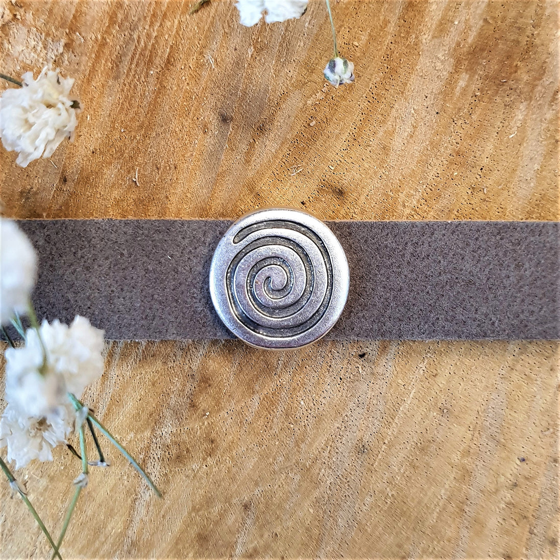Slider 10mm DQ Silber Spirale