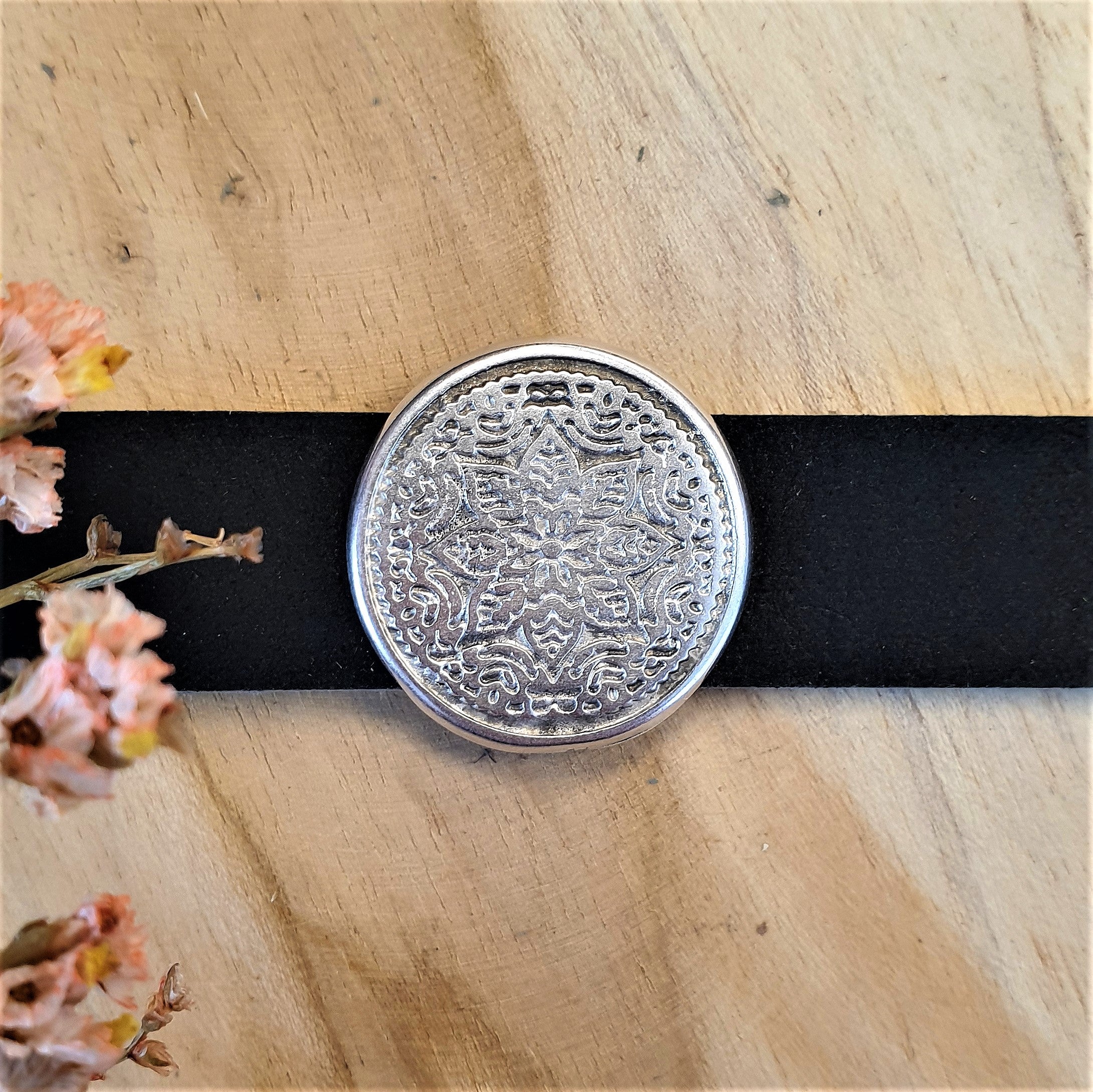 Schieber 15 mm DQ Silber Mandala