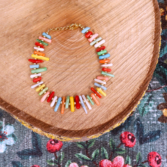 Miyuki armband met gekleurde schelpen