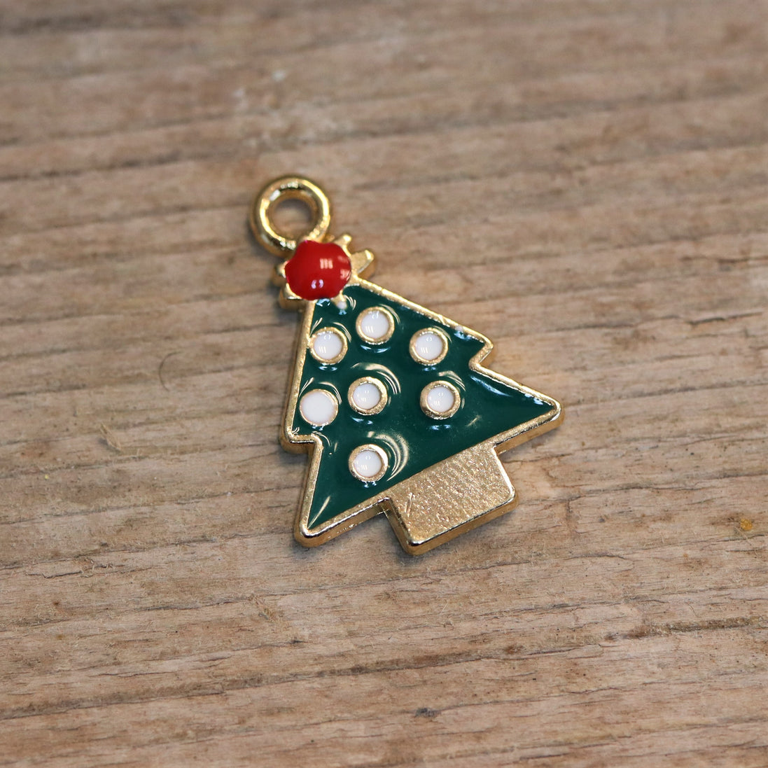 Enamel charm - Christmas tree
