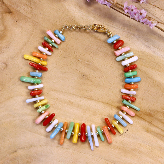 Miyuki armband met gekleurde schelpen