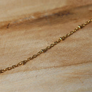 Stainless steel ketting goud - bolletjes