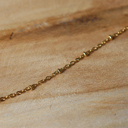Stainless steel ketting goud - bolletjes