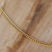 Stainless steel ketting goud - schakel