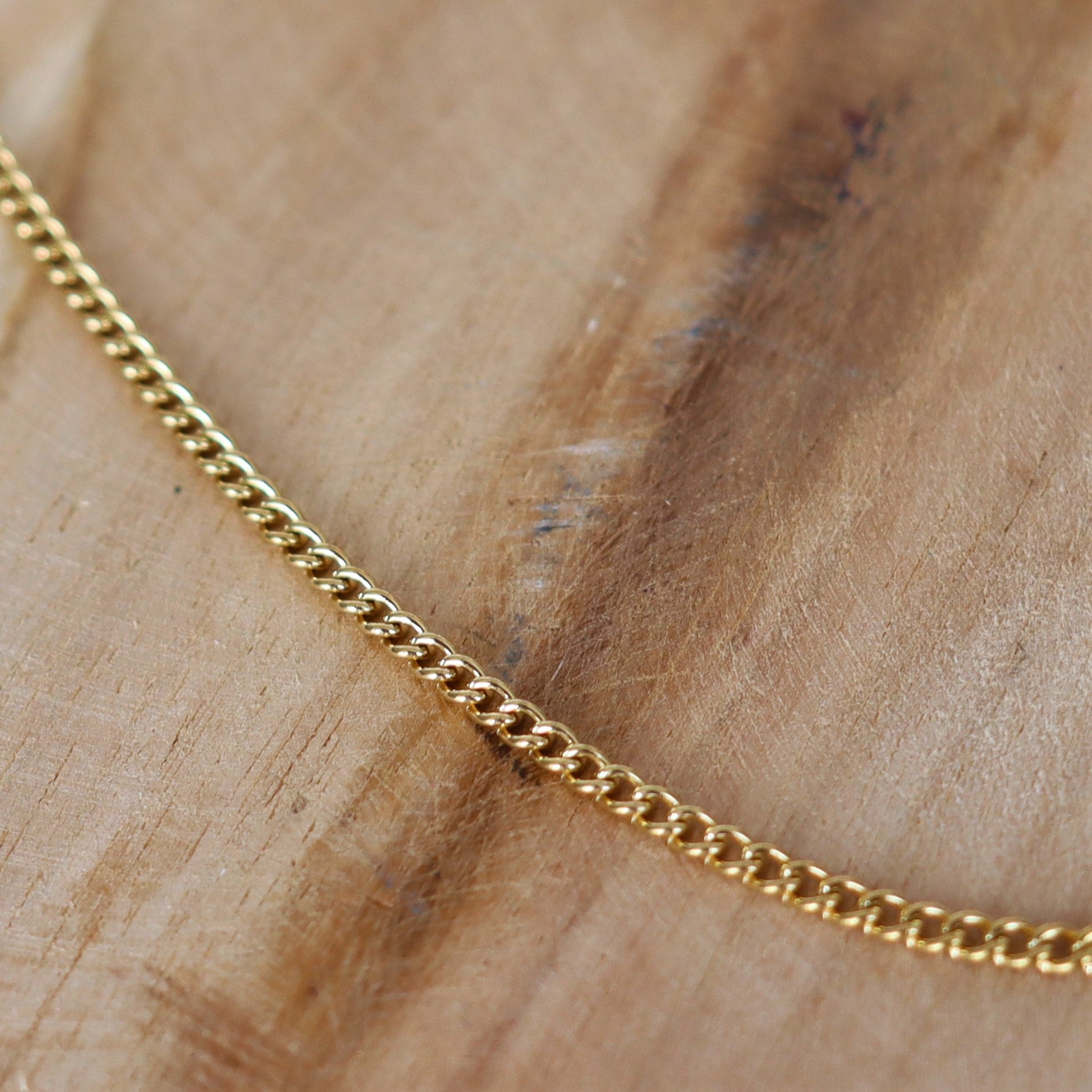 Stainless steel ketting goud - schakel