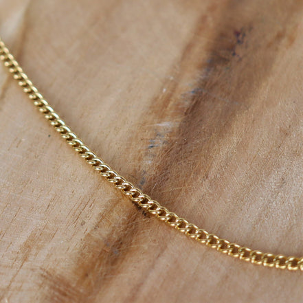 Stainless steel ketting goud - schakel