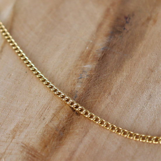 Stainless steel ketting goud - schakel
