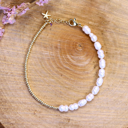 Miyuki bracelet with pearls