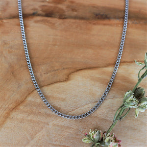 Stainless steel ketting zilver - schakel