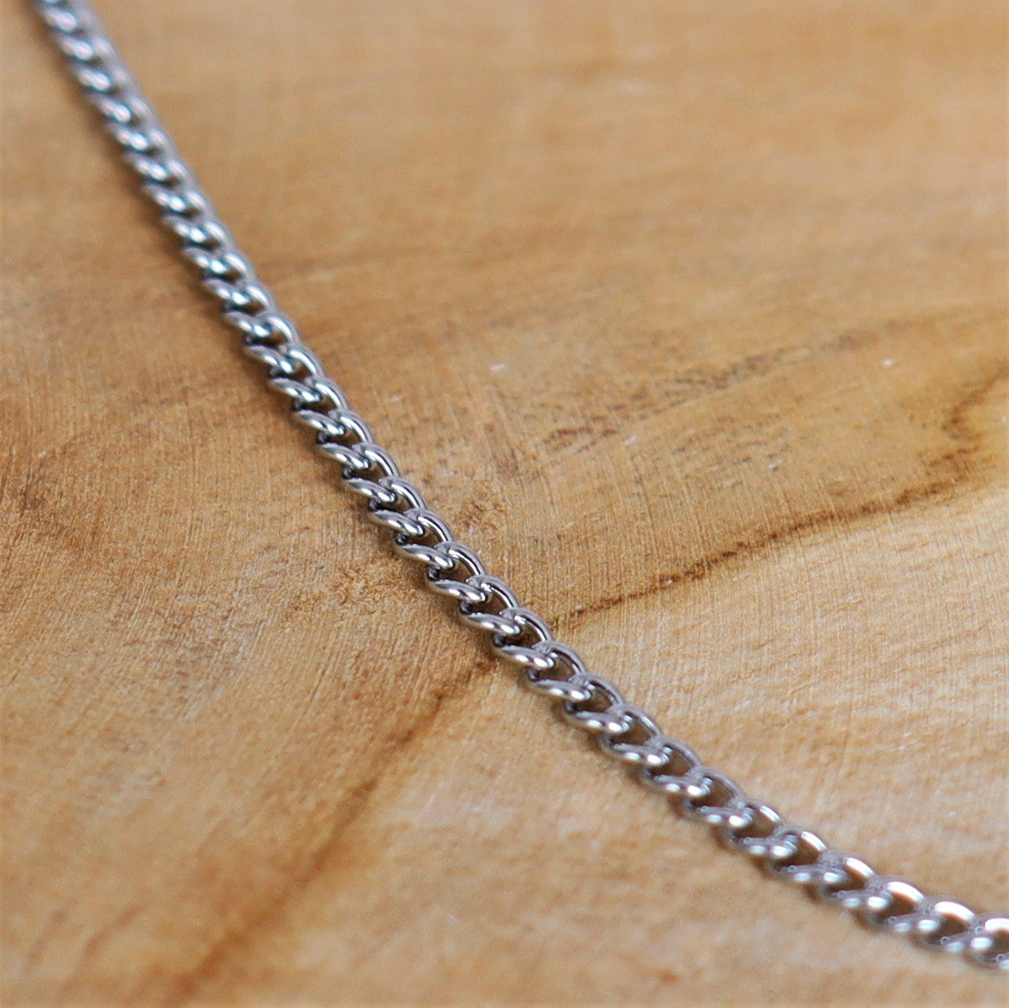 Stainless steel ketting zilver - schakel