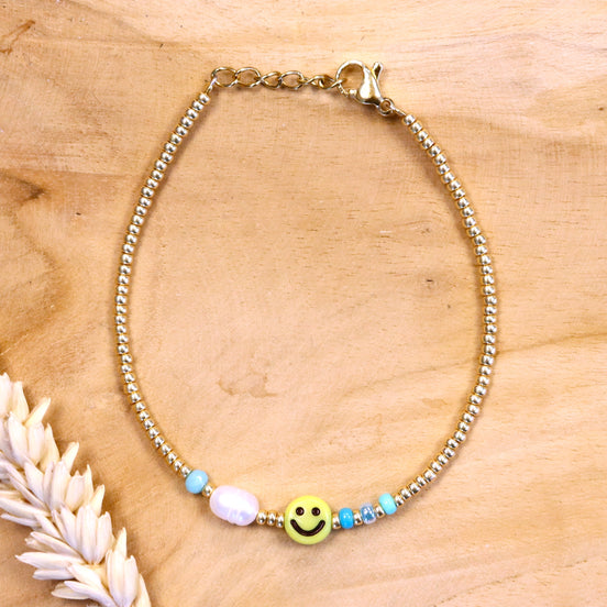 Miyuki armband met smiley