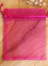 Organza bag dark pink small