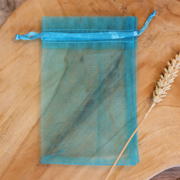 Organza zakje lichtblauw groot
