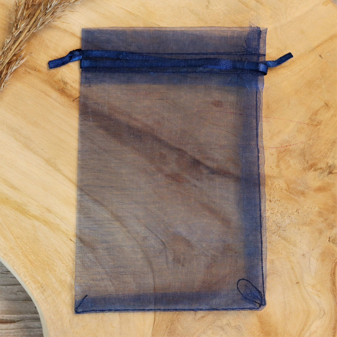 Organza zakje donkerblauw