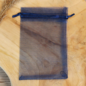 Organza zakje donkerblauw