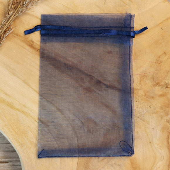 Organza zakje donkerblauw