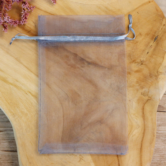 Organzabeutel grau groß