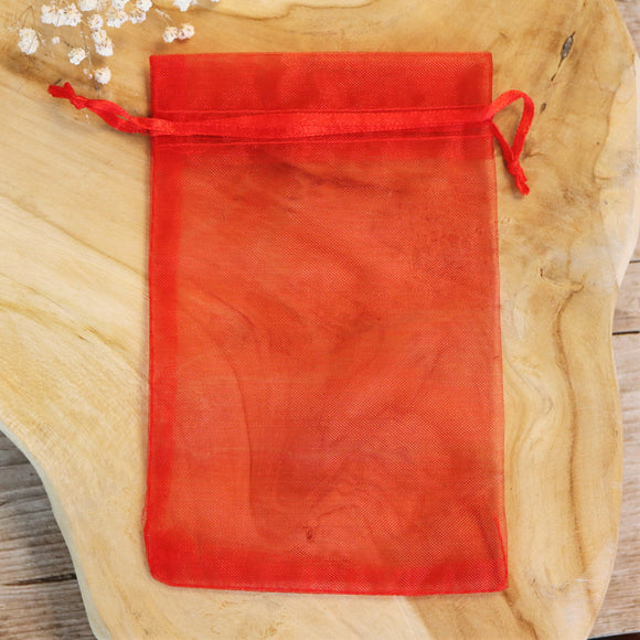 Organza zakje rood