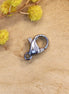 Stainless steel carabiner lock silver