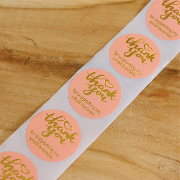 Sticker thank you for supporting - 5 stuks