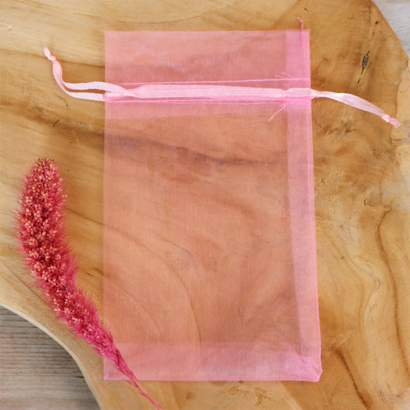 Organza zakje lichtroze groot