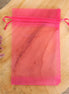 Organza bag dark pink large