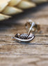 925 sterling zilveren oorsteker met veer