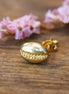 Gold plated stud earring with shell