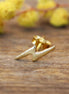 Gold plated stud earrings with lightning