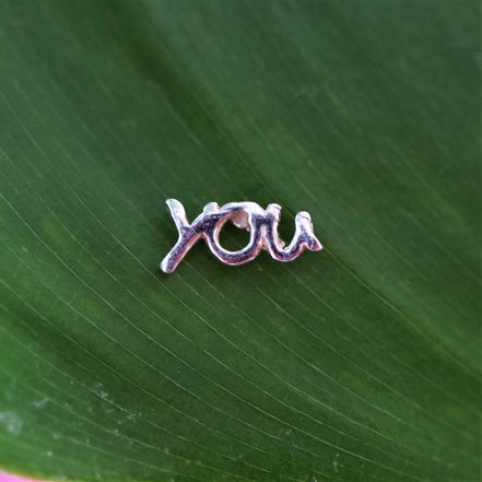 925 sterling zilveren oorsteker YOU and me