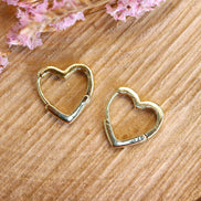 Stainless steel oorringen hartvormig