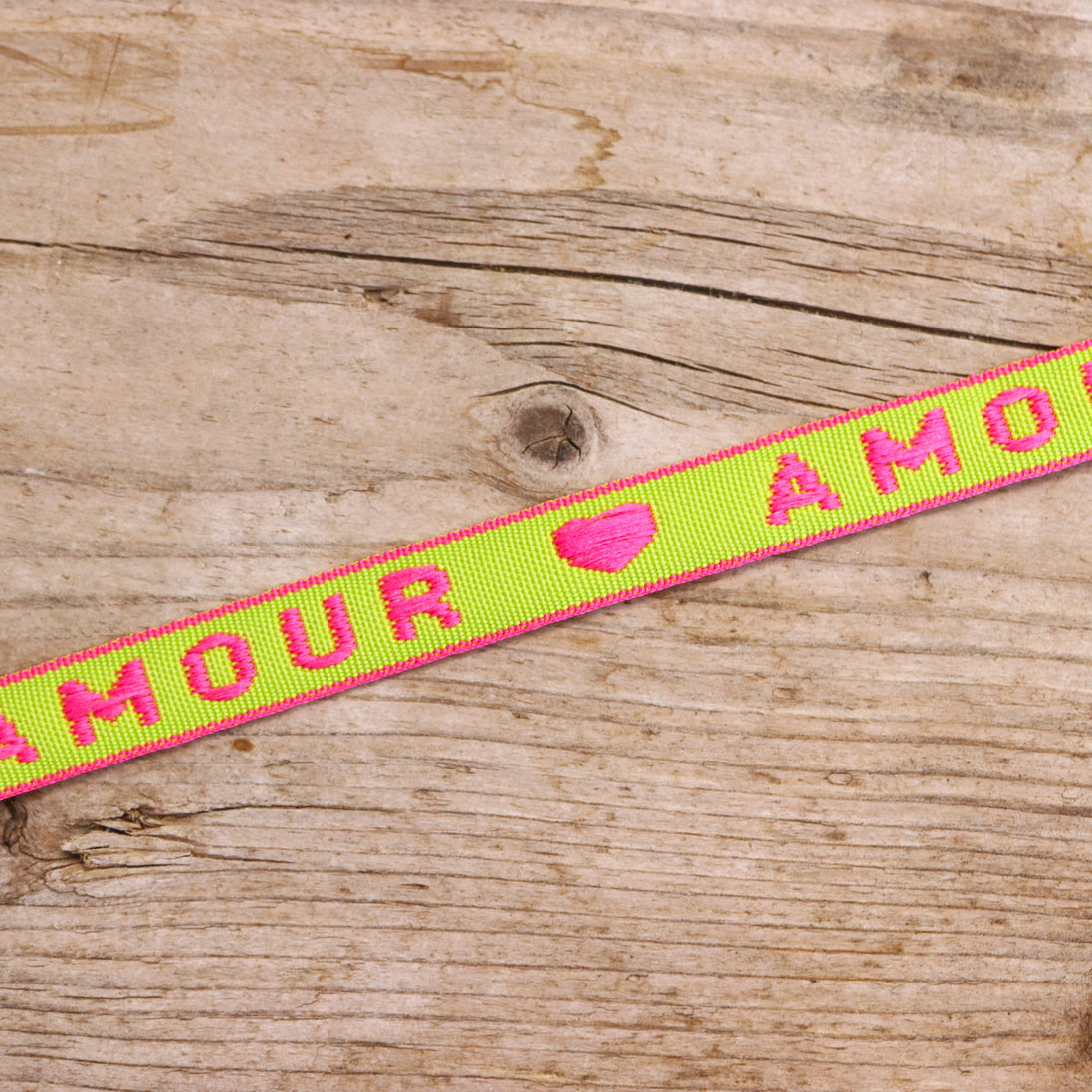 Ribbon amour green-pink