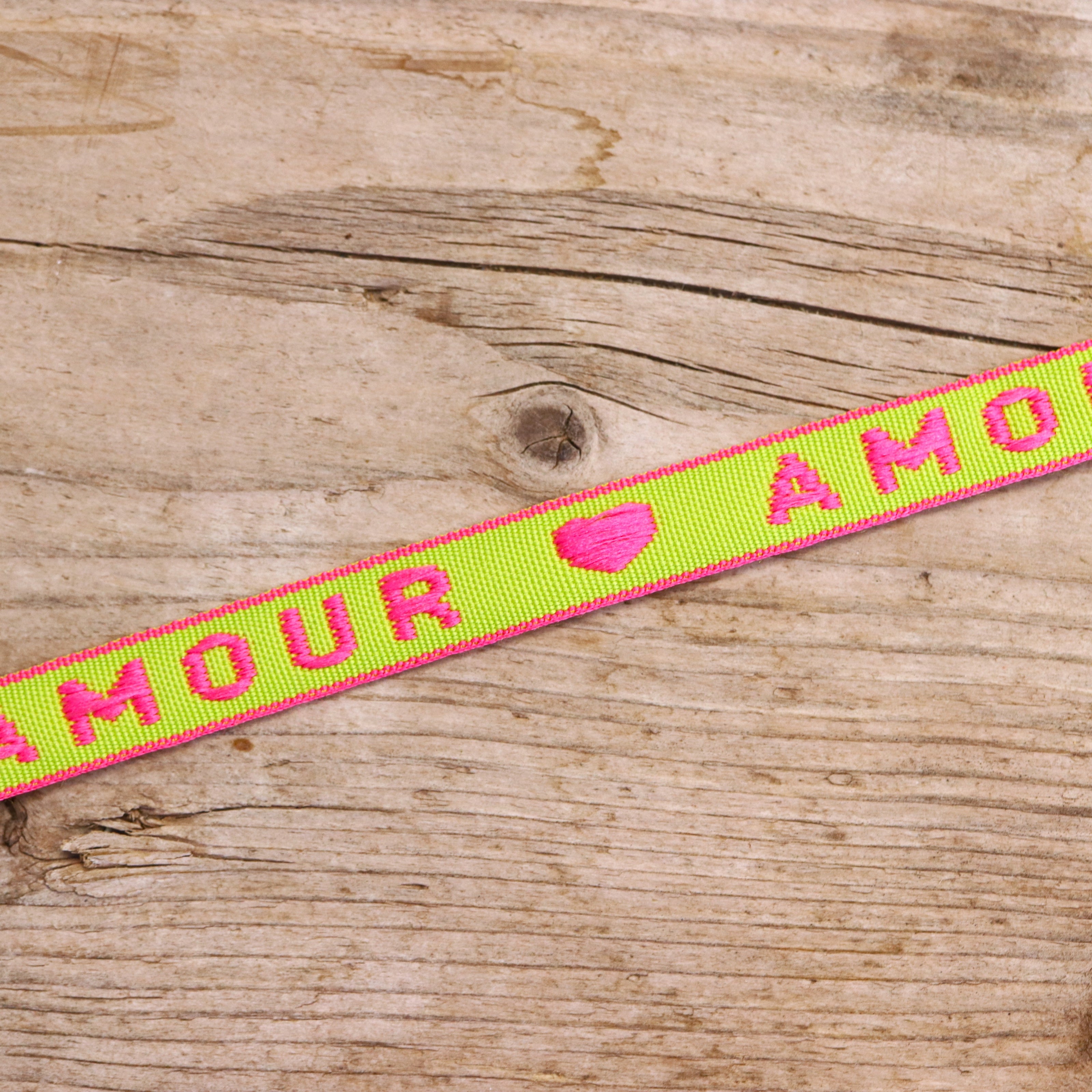 Ribbon amour green-pink