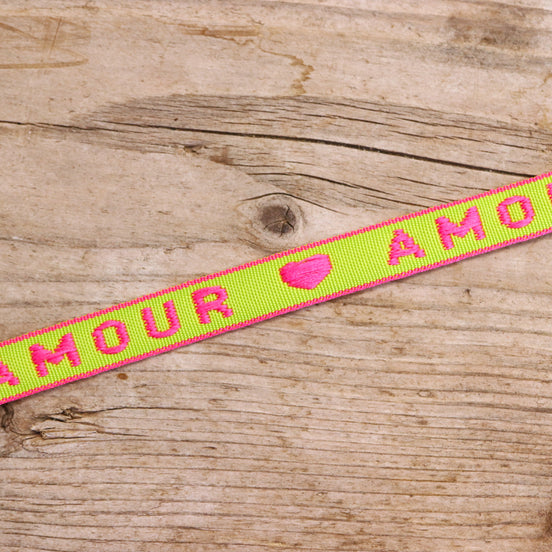 Band Amour grün-rosa