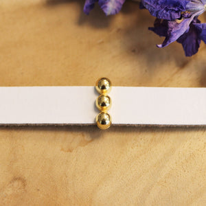 Schuiver 10 mm DQ GOUD met 3 bolletjes