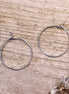 Narrow earring made of stainless steel silver