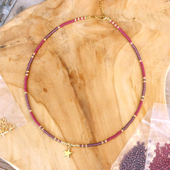 DIY pakket - ketting met ster bedel