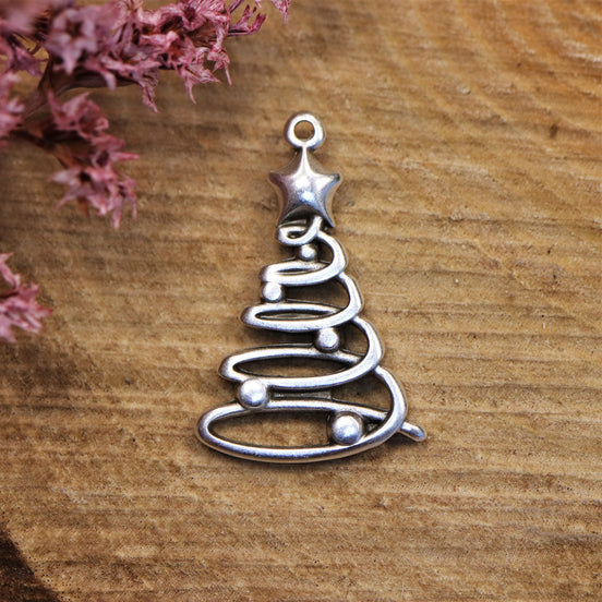 DQ Silber Weihnachtsbaum Anhänger