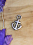 DQ silver small anchor pendant