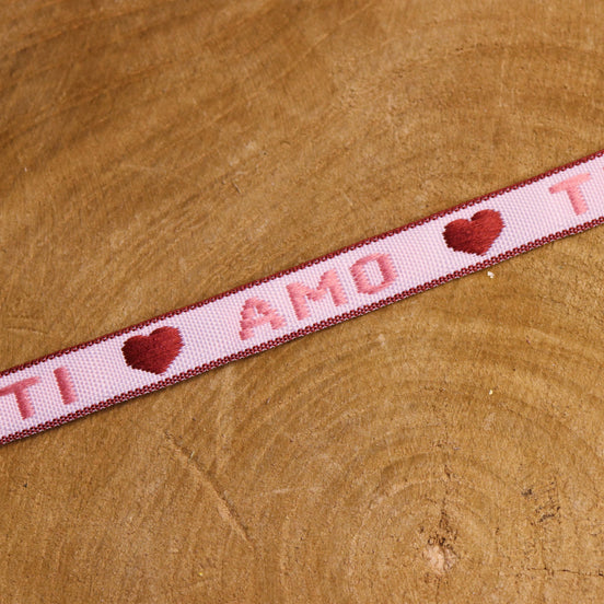 Band ti amo rosa-rot