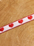Lint hartjes wit-rood