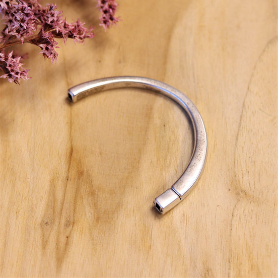 Halve magneet armband voor 3x2 mm DQ zilver